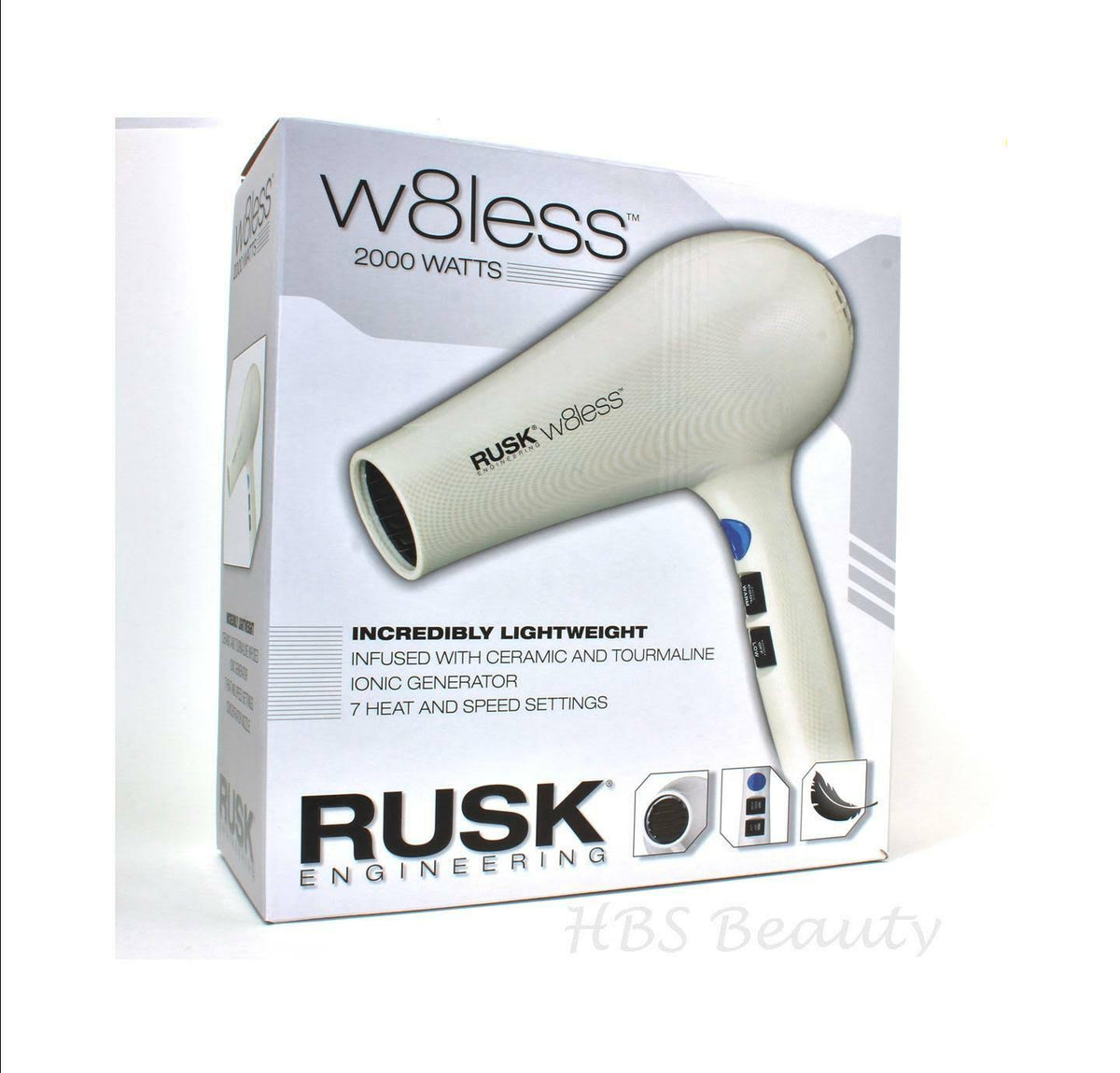 Sèche-cheveux Rusk W8less 2000 Watts, très léger – Neuf