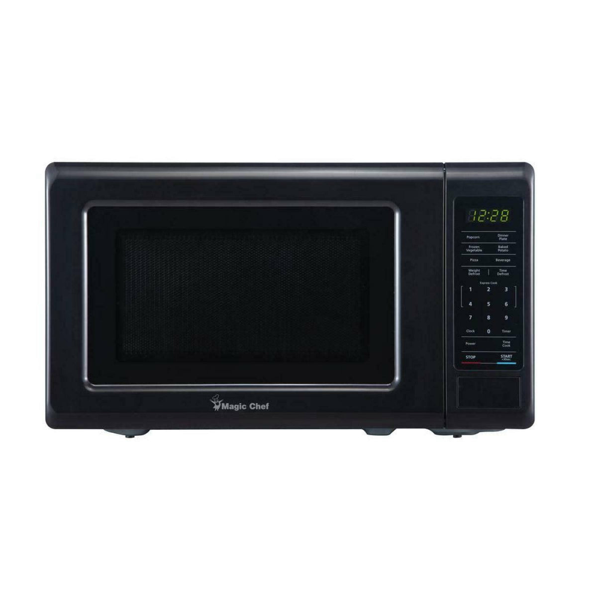 Four à micro-ondes de comptoir Magic Chef de 0,7 pi³ (noir avec cavité grise)