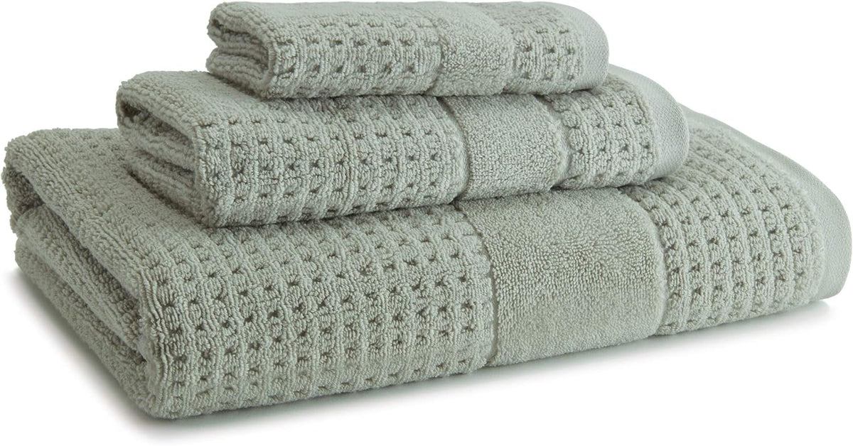 Serviettes de la collection Turkish Hammam de Kassatex, ensemble de 3 pièces – Misty Sage, paquet de 2