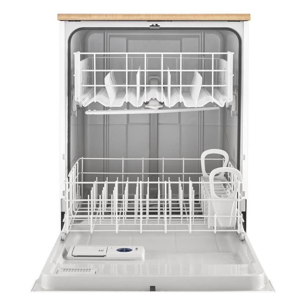Whirlpool – Lave-vaisselle portable à cuve haute de 24 po avec commandes en façade – Blanc