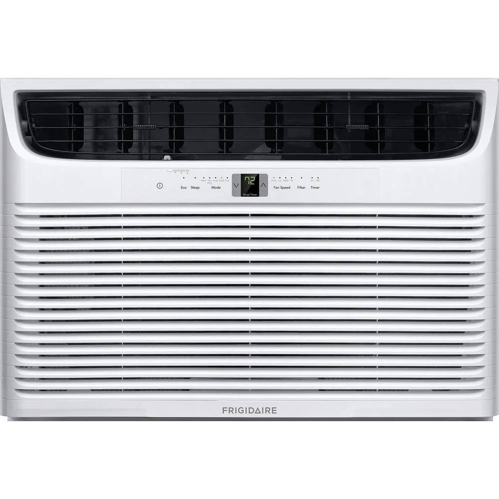 Climatiseur de fenêtre Frigidaire de 25 000 BTU avec chauffage d'appoint et châssis coulissant, blanc