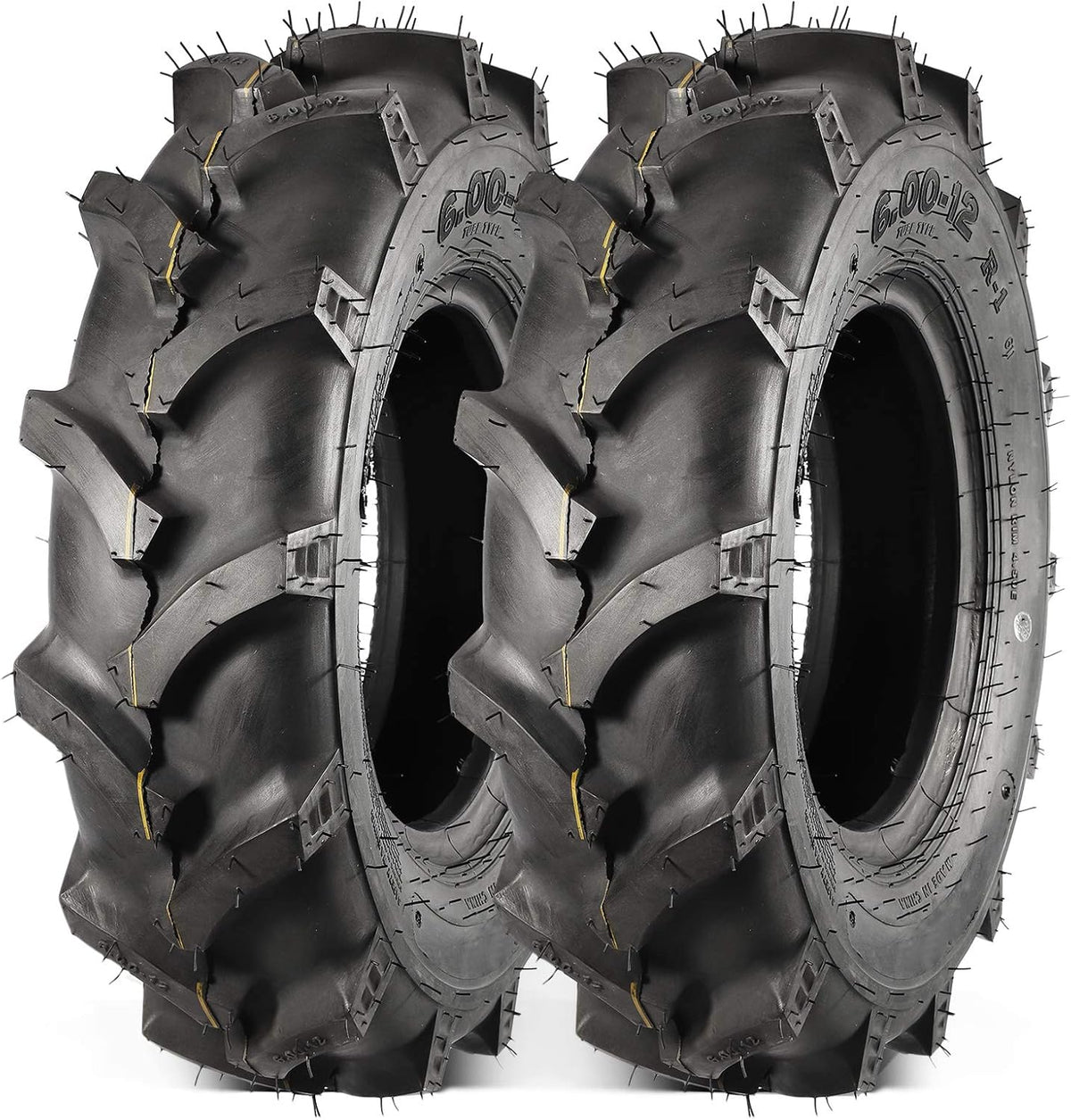Pneu de tracteur agricole MaxAuto 6.00-12 pour remplacement Kubota série 7100 H167, 2 pièces