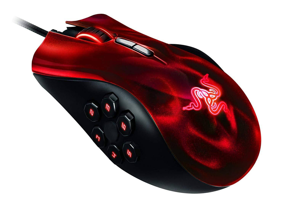 Souris de jeu PC Razer Naga Hex MOBA – Rouge