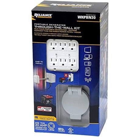 Reliance Control CORPORATION Wkpbn30 Kit de transfert d'alimentation pour générateur portable à travers le mur, Emw3790037, Kit de transfert d'alimentation, Creat