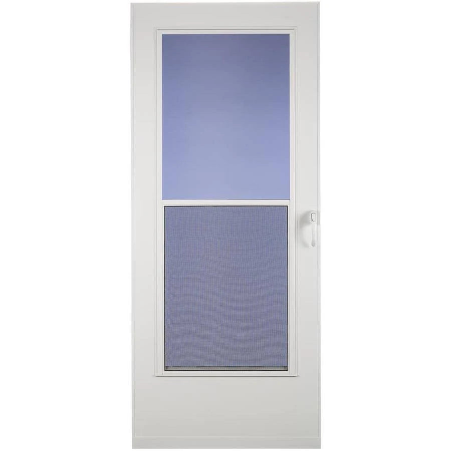 Porte moustiquaire Larson pour maison mobile, à âme en bois, réversible, vue intermédiaire, 32 po x 74 po, blanc | 38005033274
