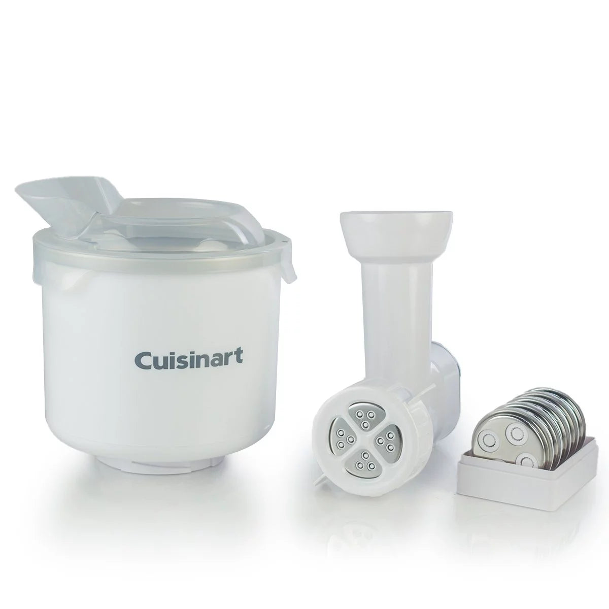 Ensemble d'accessoires pour batteur sur socle Cuisinart Precision de 5,2 L (5,5 pintes) | Sorbetière + extrudeuse à pâtes