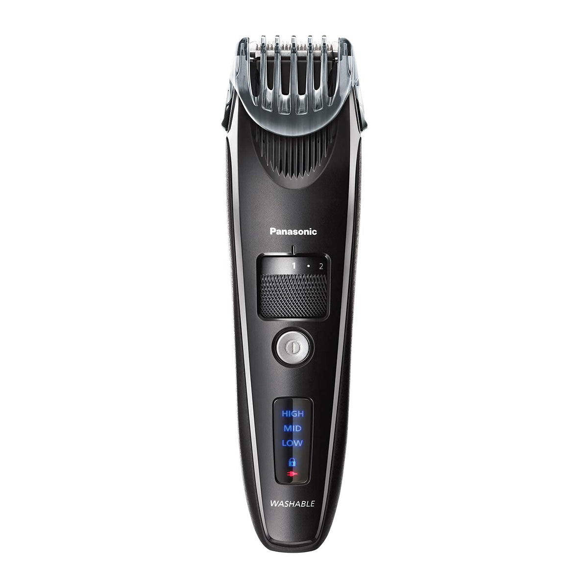 Tondeuse à barbe pour homme Panasonic, précision sans fil, tondeuse à cheveux avec sabot et 19 réglages ajustables, lavable, ER-SB40-K