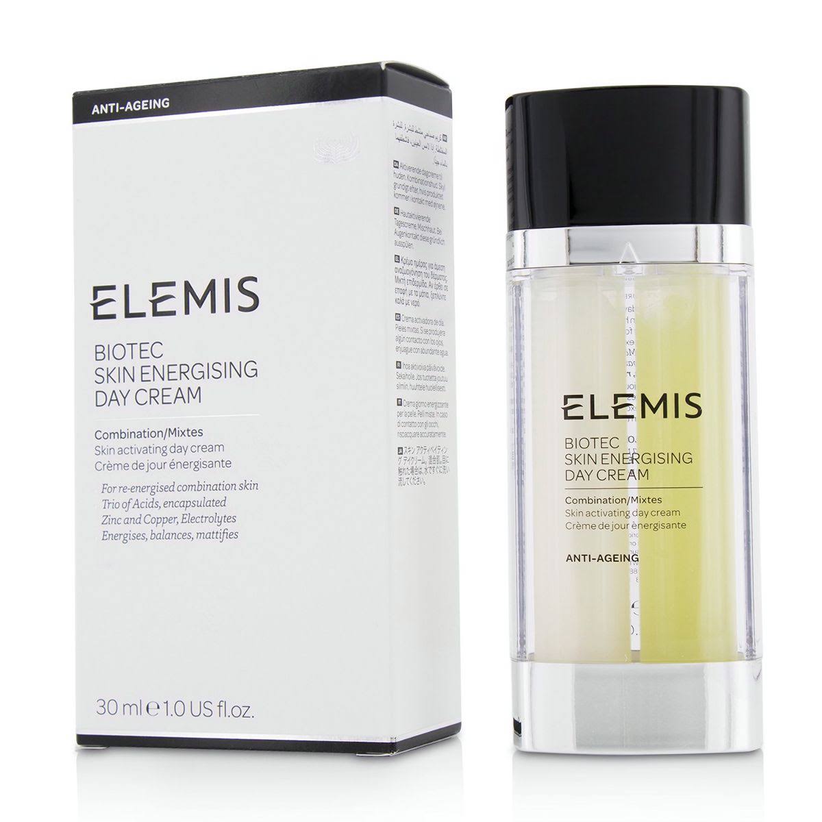 Crème de jour énergisante pour peaux mixtes Elemis Biotec 30 ml