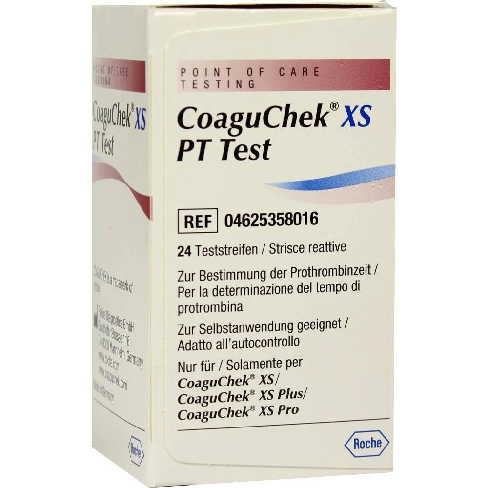 Bandeslettes de test Roche CoaguChek XS PT avec puce de codage 48/bx 04625315 019