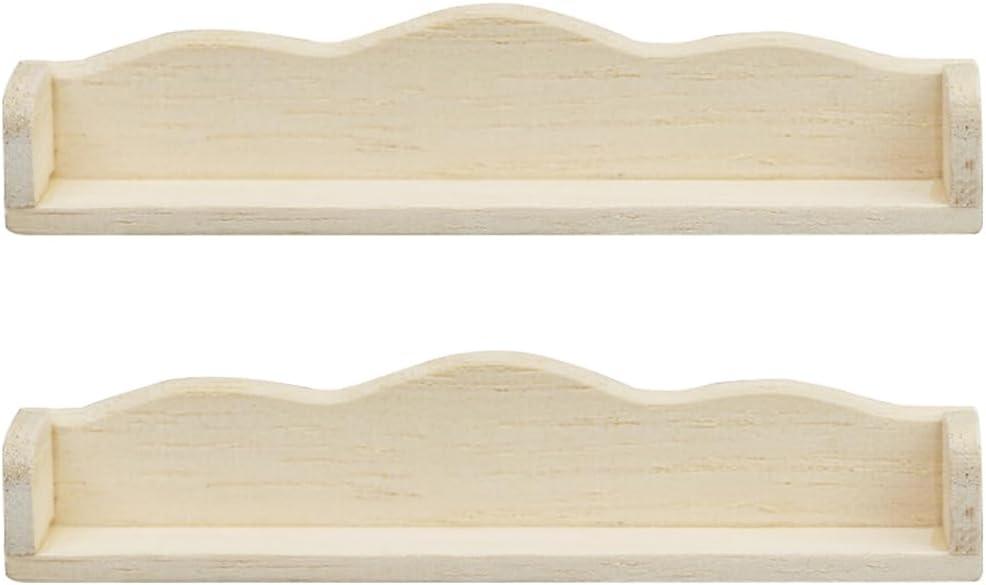 Étagère murale pour maison de poupée, mini étagères en bois, échelle 1:12, modèles de rangement en bois miniatures pour accessoires de mobilier de maison de poupée