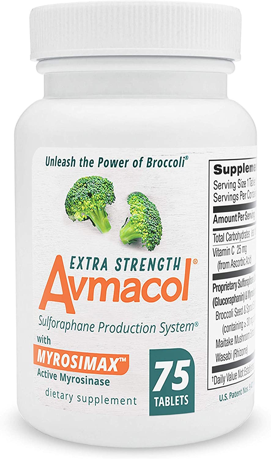 Système de production de sulforaphane Avmacol Extra Strength pour le soutien immunitaire, 75 comprimés