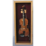 DisplayGifts Vitrine pour violon avec support et serrure (fini chêne)