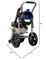 Nettoyeur haute pression à essence Westinghouse WPX3400, 3400 PSI et 2,6 GPM max, réservoir à savon intégré, pistolet et lance, ensemble de 5 buses, pour voitures/clôtures/allées/maisons/patios/meubles