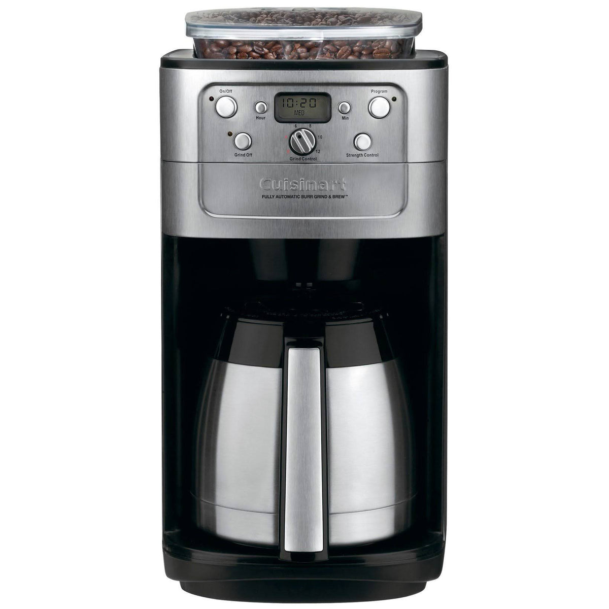 Cafetière automatique 12 tasses Cuisinart DGB-900BC Grind & Brew avec carafe thermique