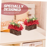 Plante en pot pour maison de poupée, bonsaï artificiel, mini plantes décoratives, mini modèle de bonsaï DIY, plantes en pot miniatures, accessoire pour maison de poupée, plante en pot artificielle, mini décoration de bonsaï, mini bonsaï