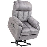 Fauteuil releveur électrique HOMCOM, fauteuil inclinable électrique pour personnes âgées, fauteuil de salon compact avec poche latérale et télécommande, gris