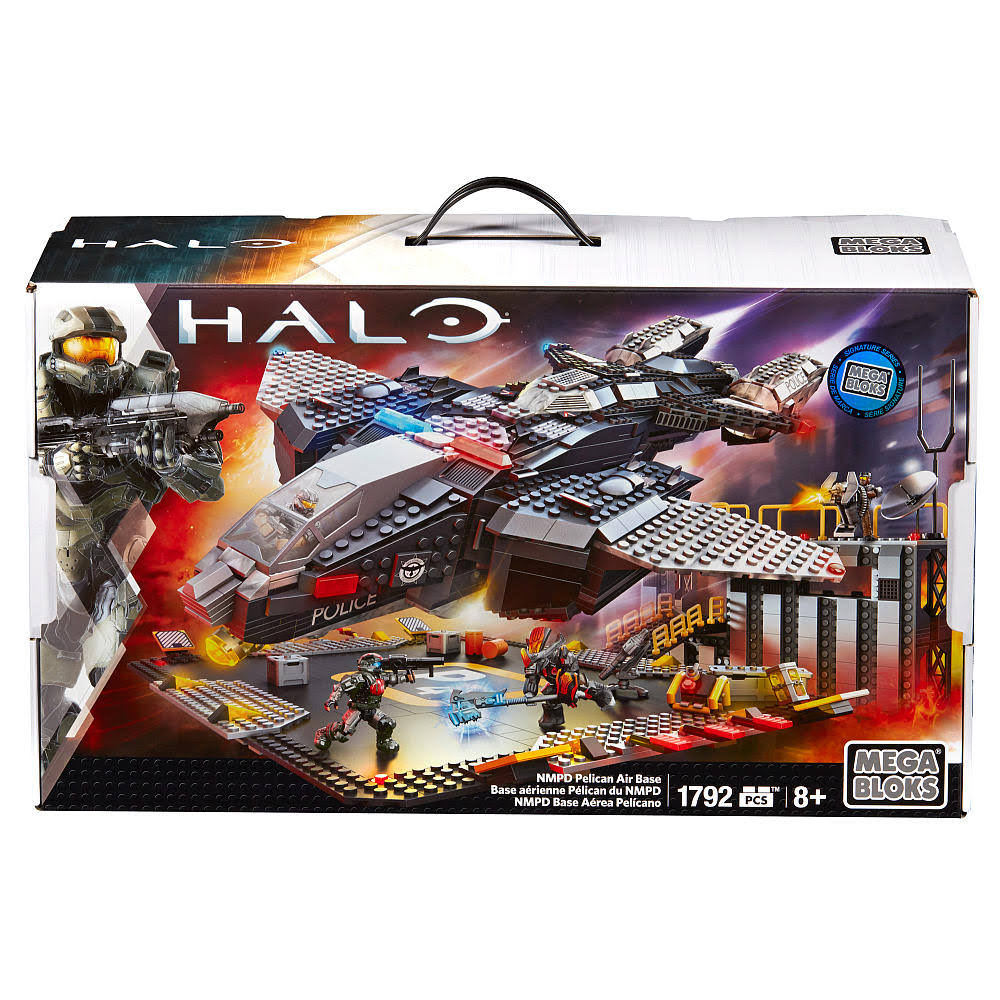 Ensemble de construction Mega Bloks Halo NMPD Pelican Air Base de 1792 pièces