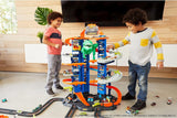 Garage ultime Hot Wheels City Robo T-Rex, mode multi-niveaux et multi-jeux, peut contenir plus de 100 voitures à l'échelle 1:64, idée de cadeau pour les enfants de 3 ans et plus