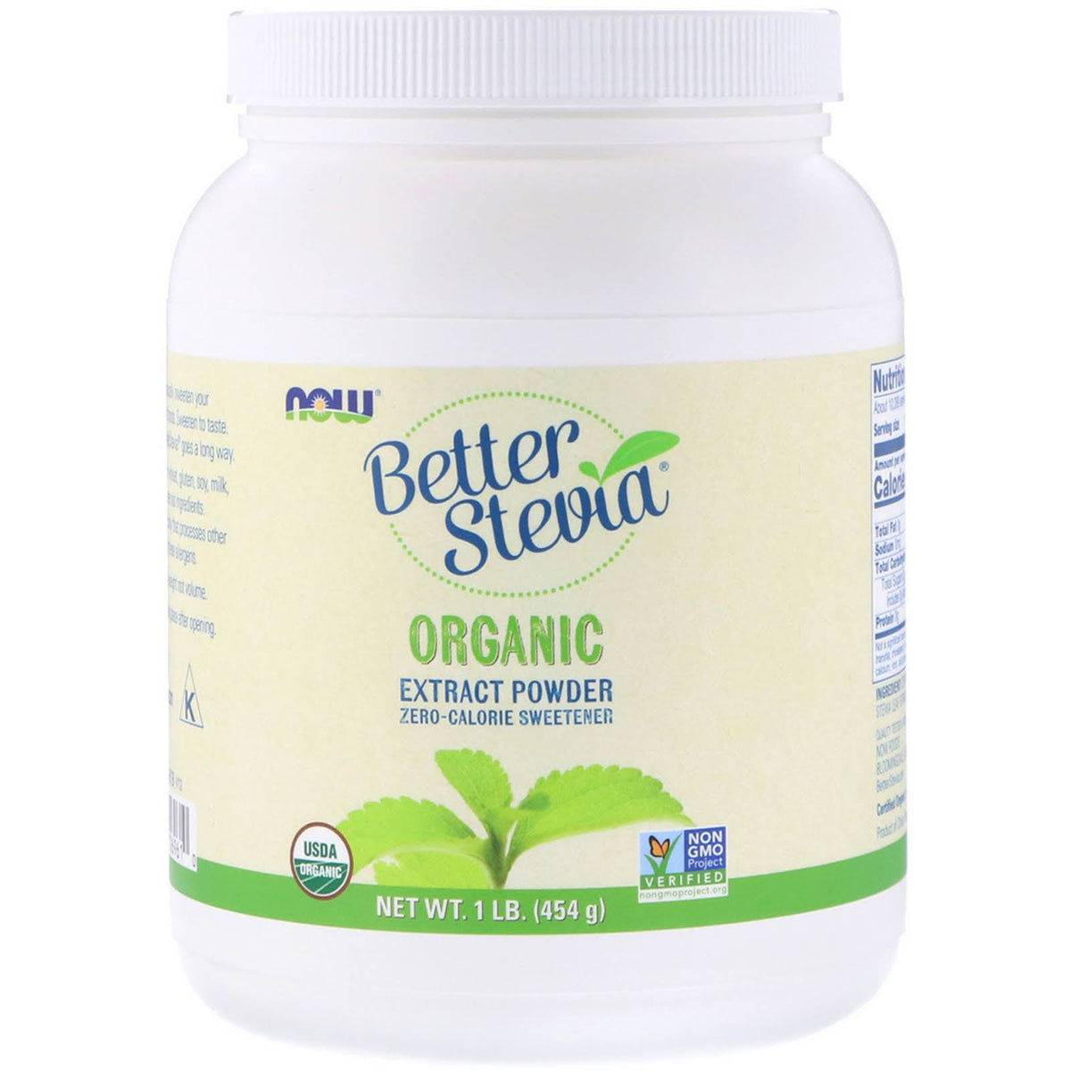 Now Foods Better Stevia Extrait en poudre – pot de 1 lb (454 g)
