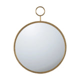 Miroir mural rond encadré de style moderne doré CC Home Furnishings 28,25 po