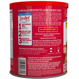 Poudre de remplacement de repas SlimFast, Fraise et crème, Mélange pour boisson fouettée minceur, 10 g de protéines, 14 portions