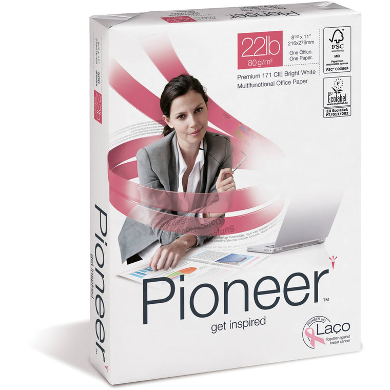 Papier multi-usage Pioneer, blancheur 99, 82 g/m², 8,5 x 11 po, blanc éclatant, 5000 feuilles