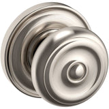 Bouton demi-fixe Baldwin Colonial 5048 avec rosace 5020.IDM, nickel satiné