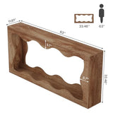 Table console de ferme Tribesigns 63 pouces avec rangement, table de canapé à placer derrière le canapé, longue table d'entrée, console étroite, meuble d'entrée pour salon, marron
