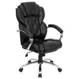 Fauteuil de bureau pivotant de direction à dossier haut en cuir synthétique style transitionnel de Flash Furniture