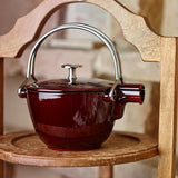 Bouilloire ronde en fonte Staub, 1 qt – Basilic, Fabriquée en France