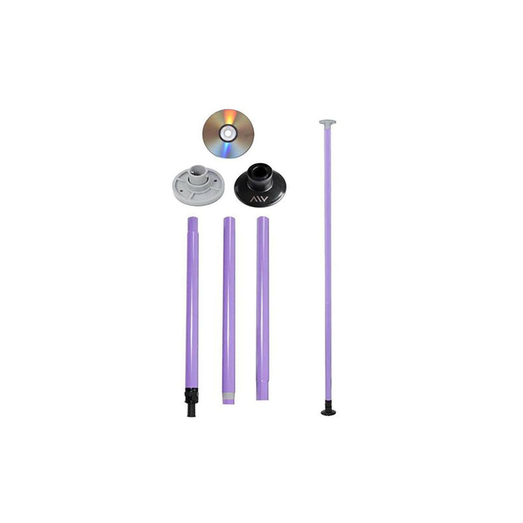 Kit complet de barre de danse portable AW pour exercice, club, fête, perte de poids, violet, 50 mm