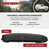 Coffre de toit Yakima, caisson de rangement rigide pour véhicule avec serrure SKS, SkyBox NX XL, 510 litres, noir