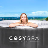 Spa gonflable COSYSPA [Modèle 2022] – Spa à bulles d'extérieur | Capacité de 2 à 6 personnes – Spa à chauffage rapide | Spa gonflable | Spa gonflable d'extérieur (Spa uniquement – 6 personnes)