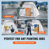 Cabine de peinture portable SKYSHALO, tente de peinture au pulvérisateur plus grande avec sol intégré et moustiquaire, abri de peinture de 2,3 x 1,6 x 1,6 m, station de peinture pour meubles, loisirs créatifs et outils