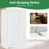 Armoire de cuisine 47 po avec tiroir, garde-manger avec étagères réglables, armoire de rangement de cuisine blanche, buffet pour salle à manger ou bureau à domicile