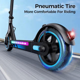 Trottinette électrique pour adultes, vitesse maximale de 30/40 km/h, autonomie de 34/40/56 km, moteur 350/500/600 W avec contrôle par application, pneus gonflables de 8,5/10 pouces, trottinette pliable avec contrôle par application, certifiée UL 2272