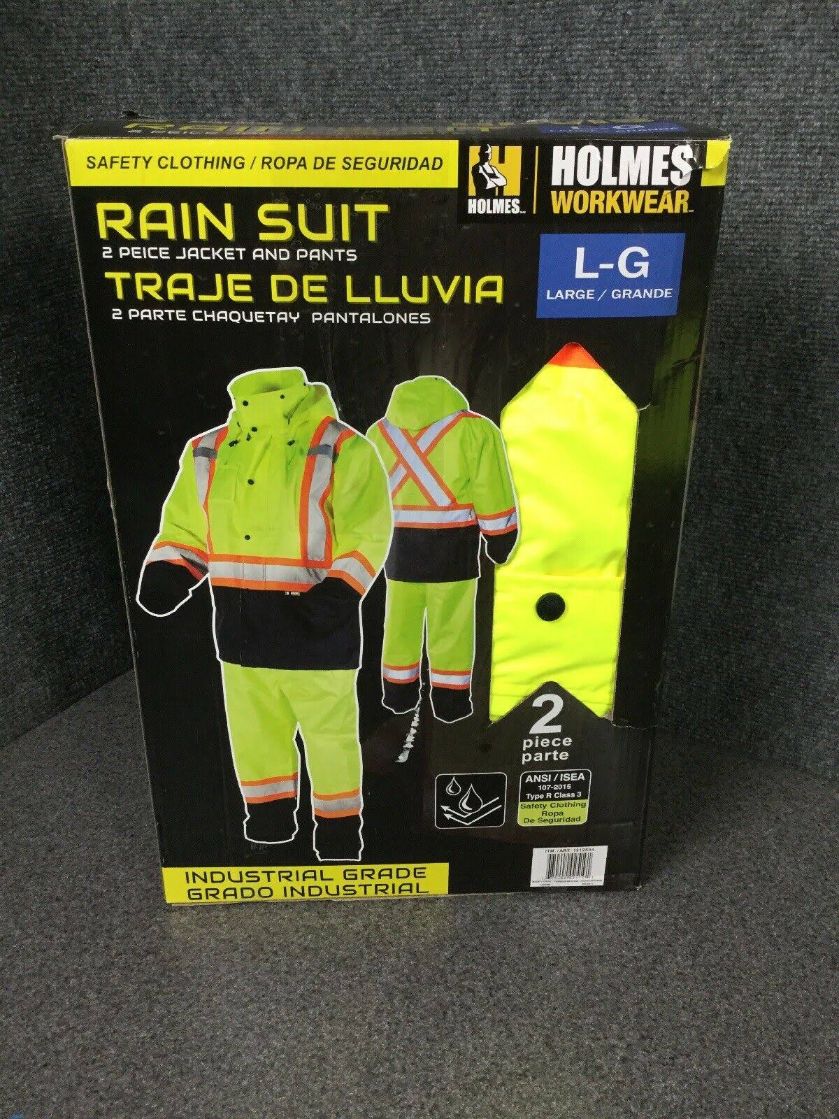 Ensemble de pluie haute visibilité de qualité industrielle Holmes, 2 pièces, grand