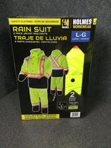 Ensemble de pluie haute visibilité de qualité industrielle Holmes, 2 pièces, grand