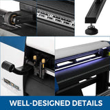 Produits de bureau VEVOR Découpeuse de vinyle 53 pouces Machine de traçage Alimentation automatique en papier Découpeuse de vinyle Vitesse réglable Découpe de panneaux avec support au sol Logiciel Signmaster