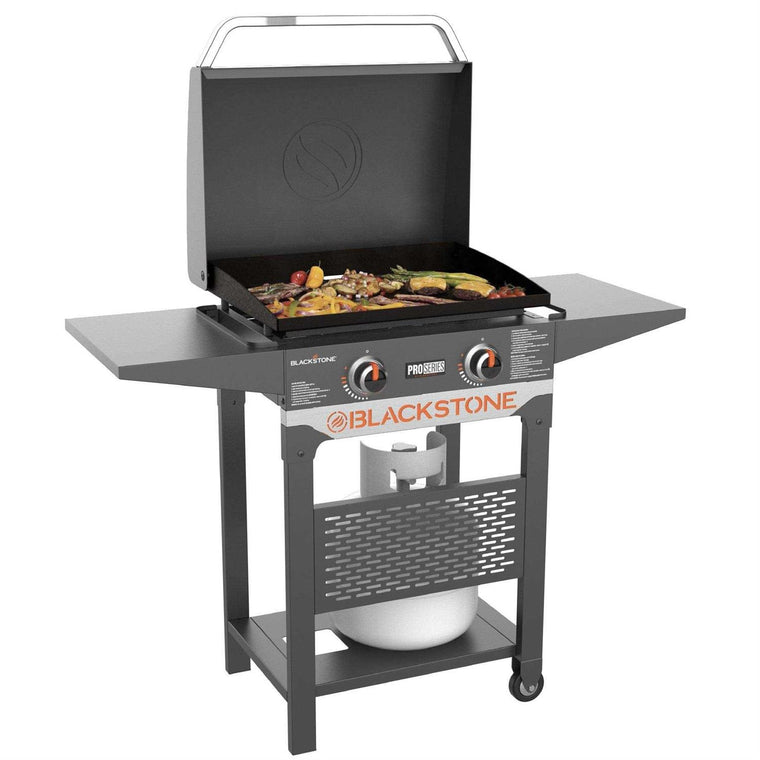 Plancha au propane sur pied Blackstone Pro Series 2 brûleurs 22 po avec capot