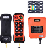 Radiocommande industrielle sans fil pour pont roulant, palan électrique et grue à tour, émetteur et récepteur, 12-24V AC/DC, 6 boutons avec arrêt d'urgence (12-24V AC/DC)