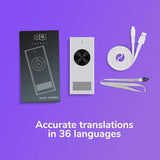 Traducteur instantané bidirectionnel Muama Enence. Traduction portable en temps réel en 36 langues différentes. Parfait comme dictionnaire de poche et pour l'apprentissage, les voyages et les communications professionnelles.