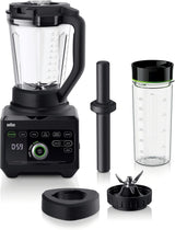 Blender haute performance Braun JB9041BK TriForce avec Smoothie2Go, noir