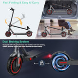 Trottinette électrique pour adultes, vitesse maximale de 30/40 km/h, autonomie de 34/40/56 km, moteur 350/500/600 W avec contrôle par application, pneus gonflables de 8,5/10 pouces, trottinette pliable avec contrôle par application, certifiée UL 2272