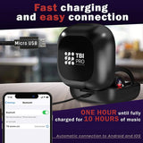Écouteurs sans fil Bluetooth TBI Pro PowerPro5989 avec micro, noir