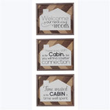 Plaque murale Wood Lodge Cabin, couleur assortie – lot de 3