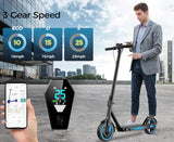 Trottinette électrique pour adultes, vitesse maximale de 30/40 km/h, autonomie de 34/40/56 km, moteur 350/500/600 W avec contrôle par application, pneus gonflables de 8,5/10 pouces, trottinette pliable avec contrôle par application, certifiée UL 2272