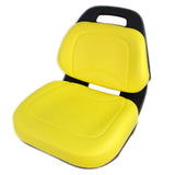 E-AUC11188 Siège Deluxe Jaune pour tracteurs de pelouse John Deere X360, X340, X324, X320, X300R, X304, X300, X305R, X310, X330, X350, X350R, X354, X384, X380, X370, X394, X390, X580, X570+