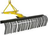 Râteau paysager de 6 pi Titan Attachments pour tracteurs compacts, compatible avec attache rapide