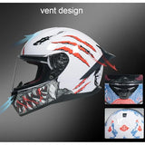 Casque intégral de moto, casque intégré avec visière HD, casque de protection quatre saisons pour hommes et femmes, homologué DOT, système de ventilation, casque de motocross